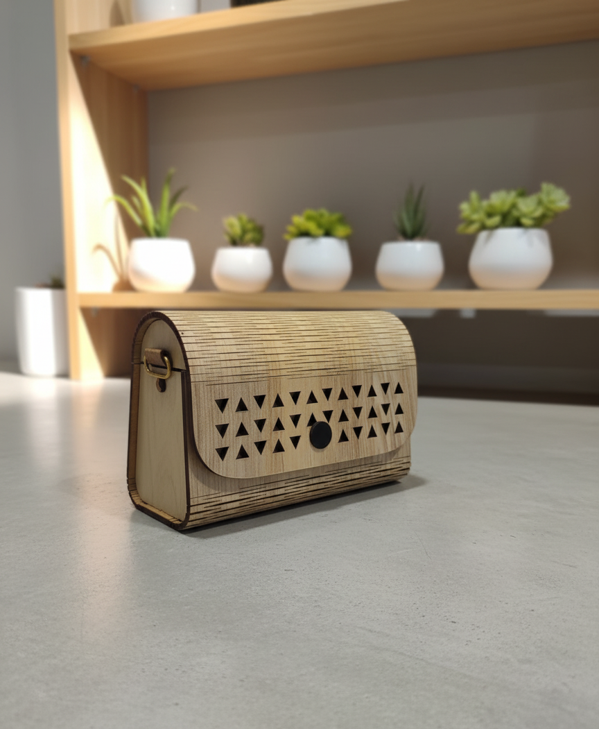Premium MDF Wooden Sling Purse
