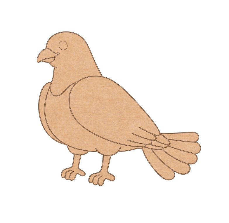 MDF Pigeon Cutout