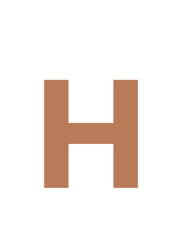 (H) Alphabet Monogram Cutout