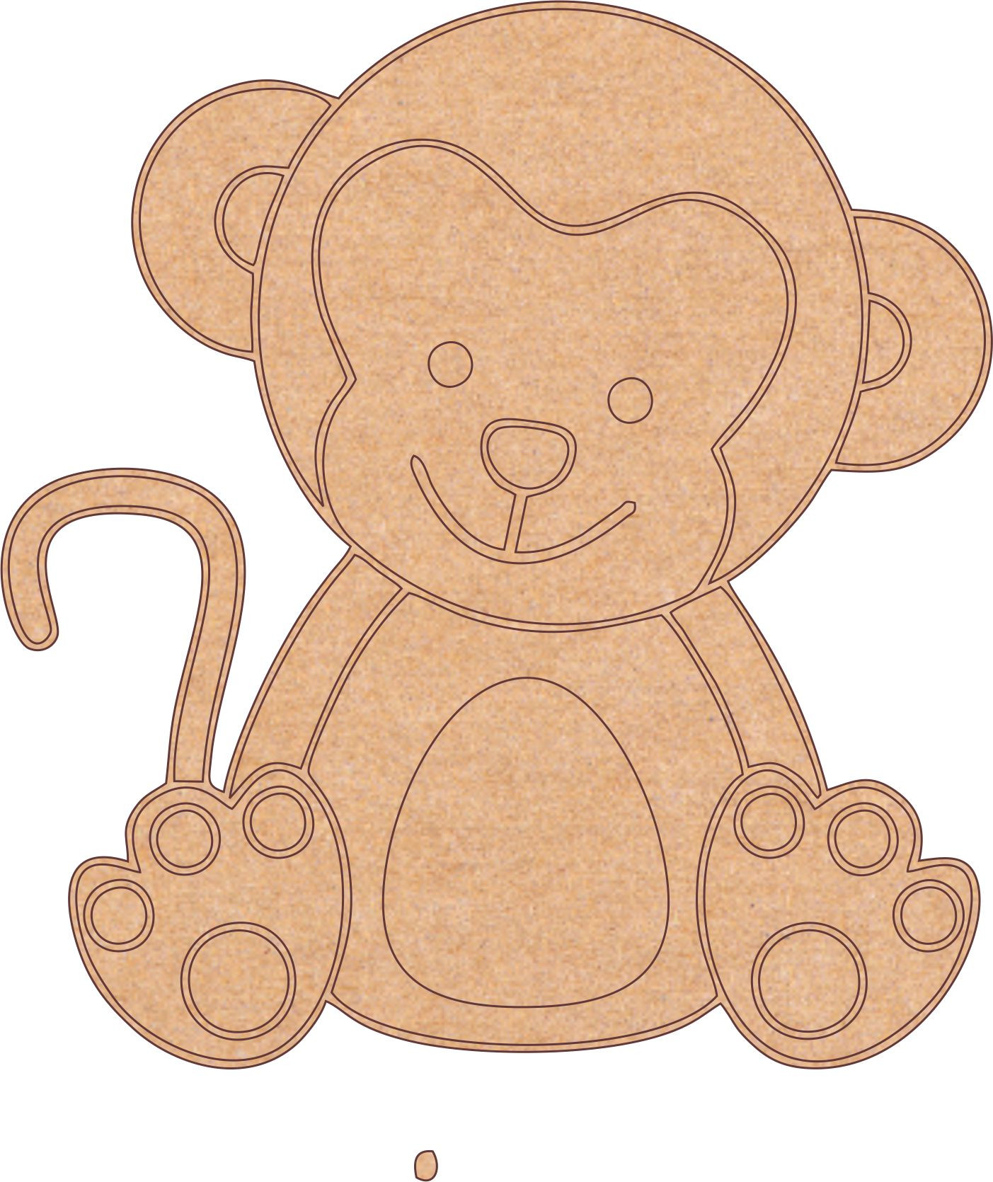 MDF Monkey Pre-Marked Cutout