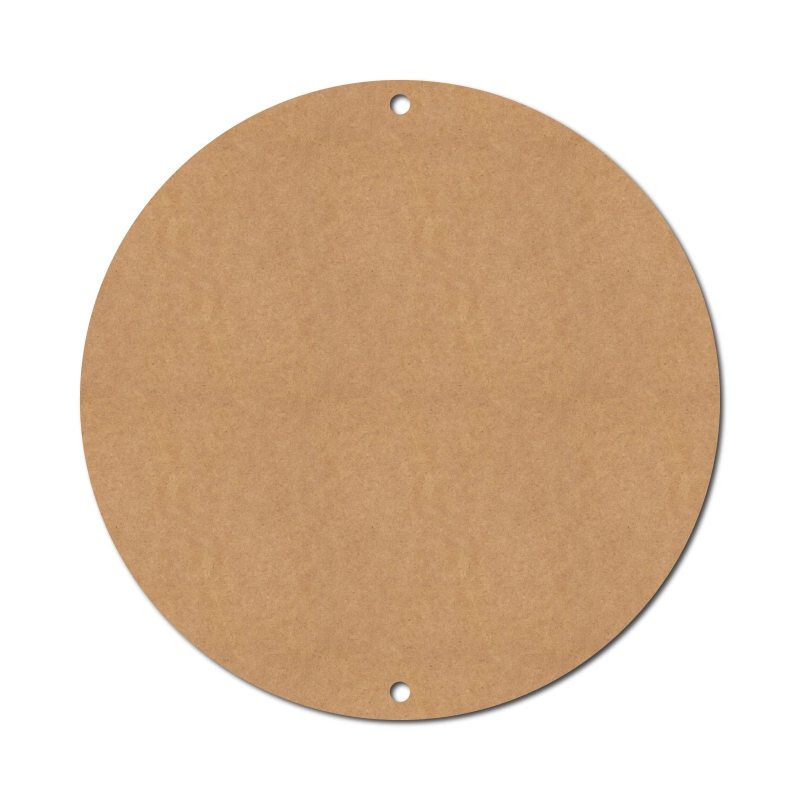 Plain Round MDF Cutouts with 2 Holes