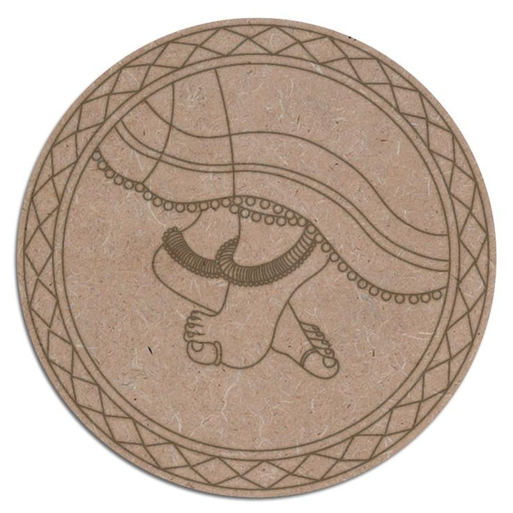 MDF Pre-Marked Radha Rani Feet