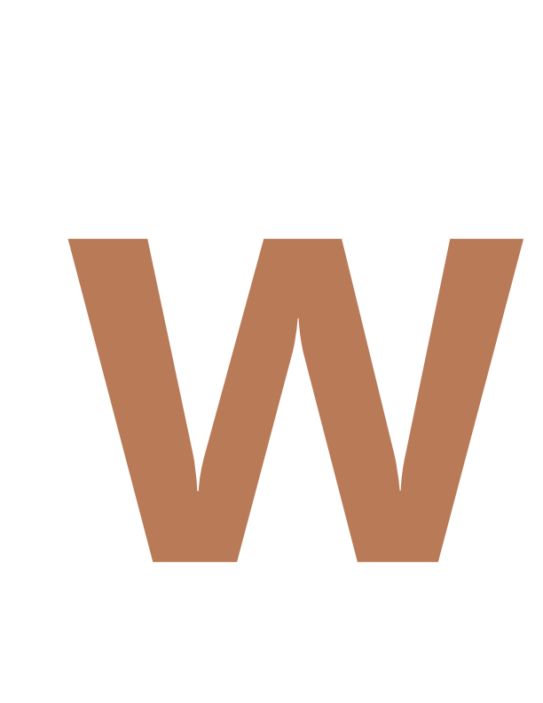 (W) Alphabet Monogram Cutout