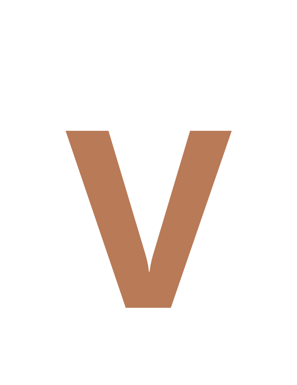 (V) Alphabet Monogram Cutout