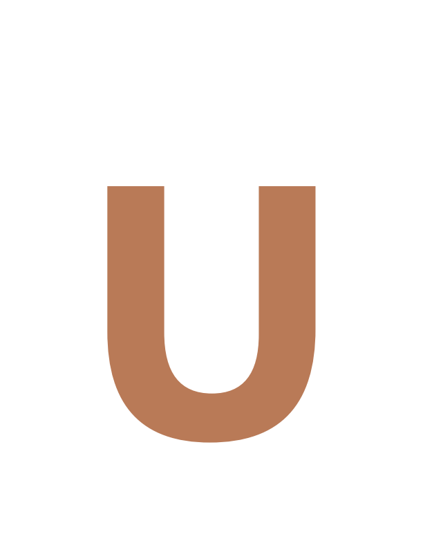 (U) Alphabet Monogram Cutout