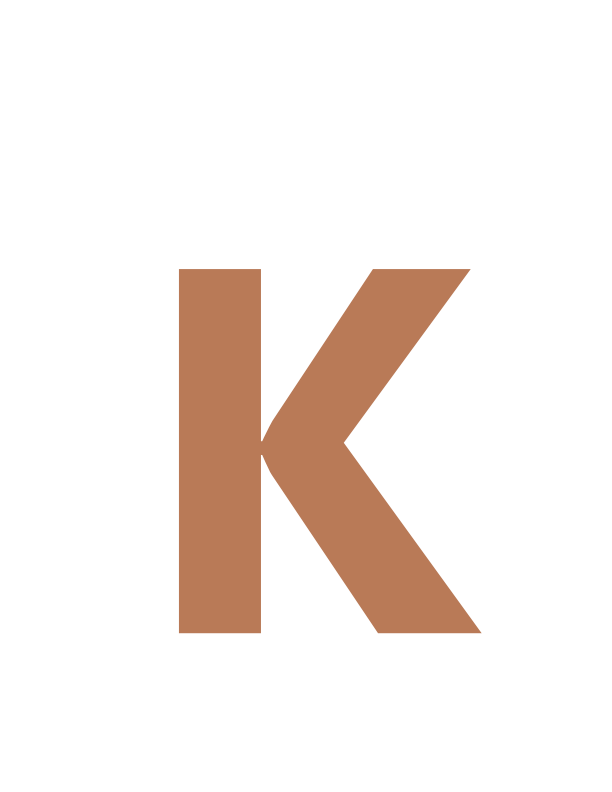 (K) Alphabet Monogram Cutout