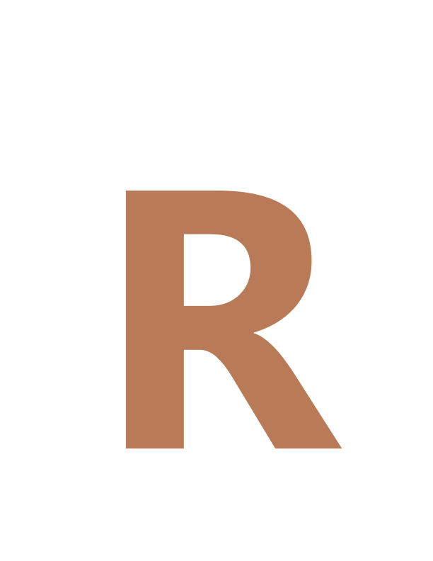 (R) Alphabet Monogram Cutout