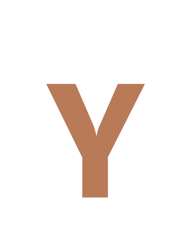 (Y) Alphabet Monogram Cutout