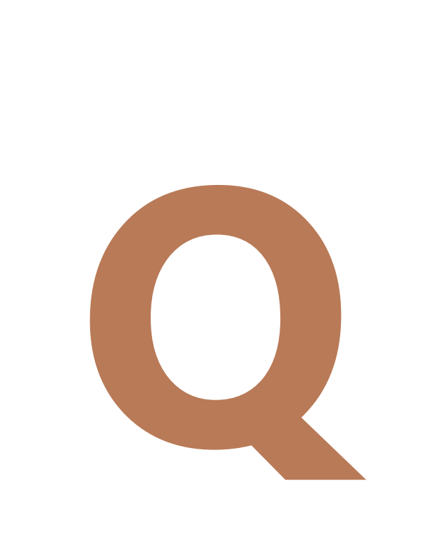 (Q) Alphabet Monogram Cutout