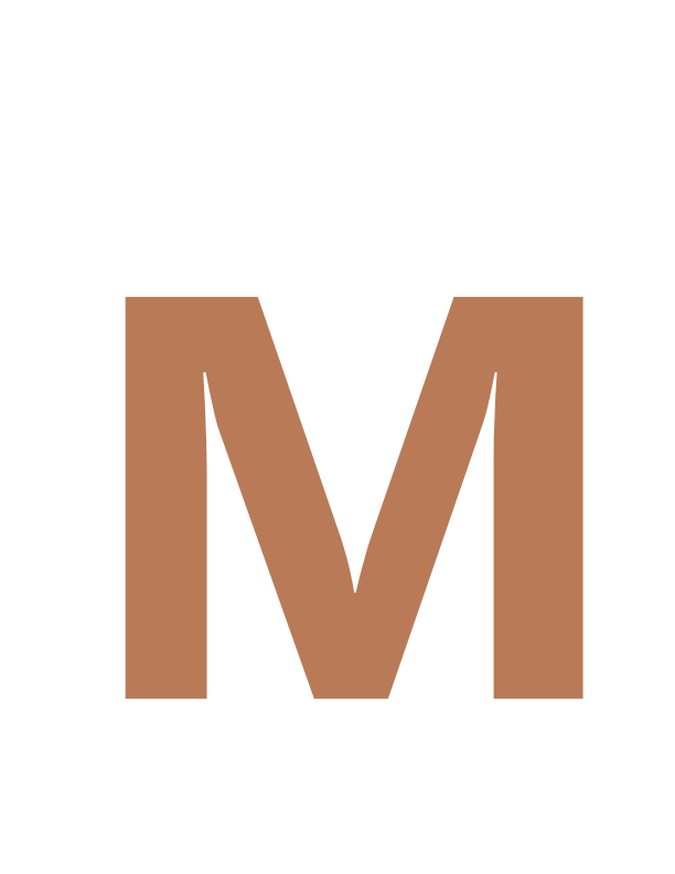 (M) Alphabet Monogram Cutout