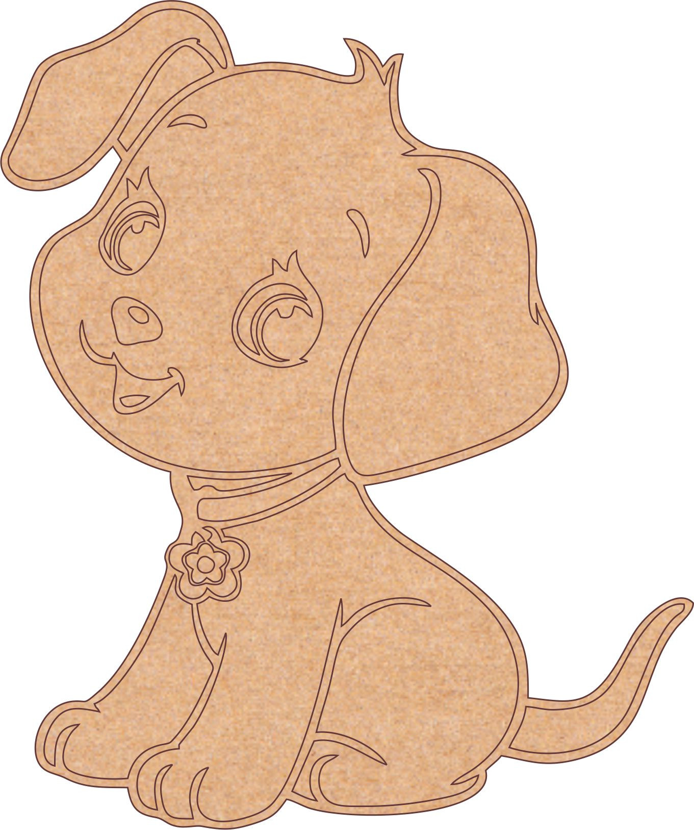 MDF Dog Pre-Marked Cutout
