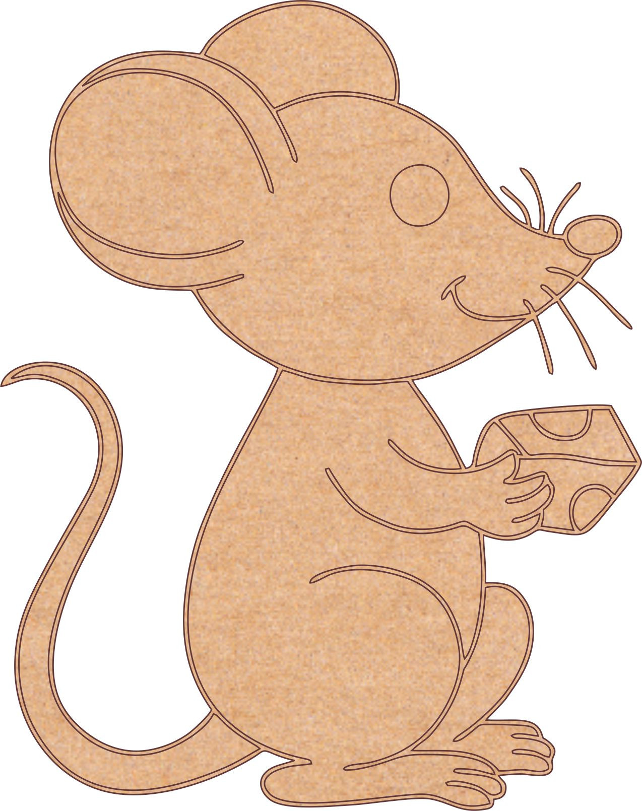 MDF Rat Pre-Marked Cutout