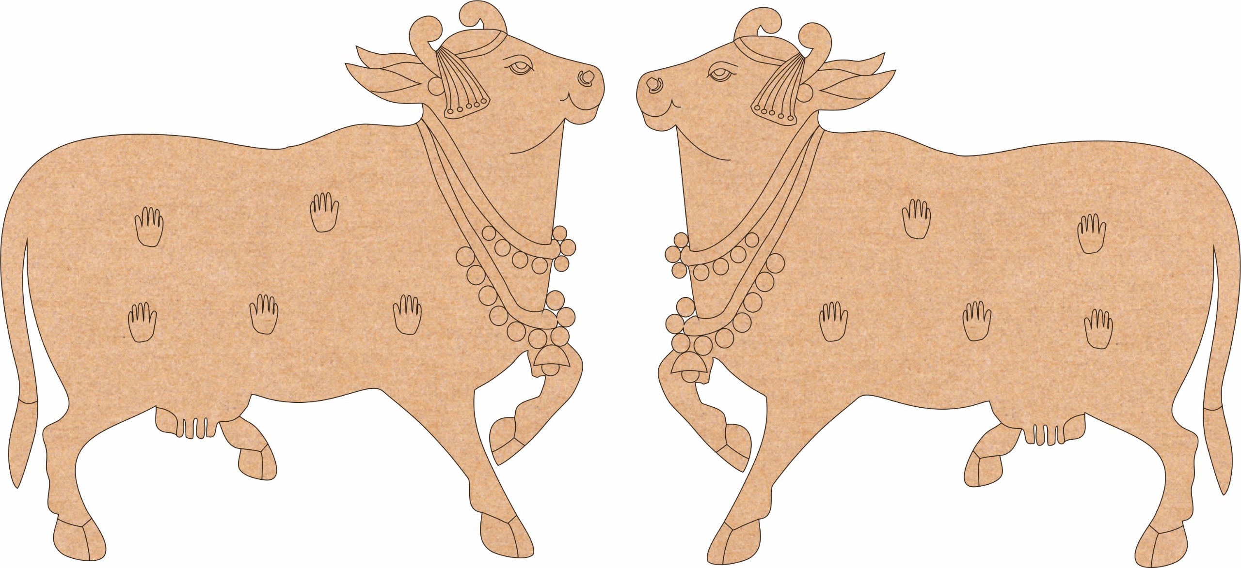 MDF Pichwai Cow Cutout