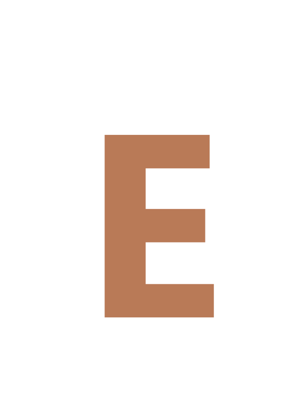 (E) Alphabet Monogram Cutout