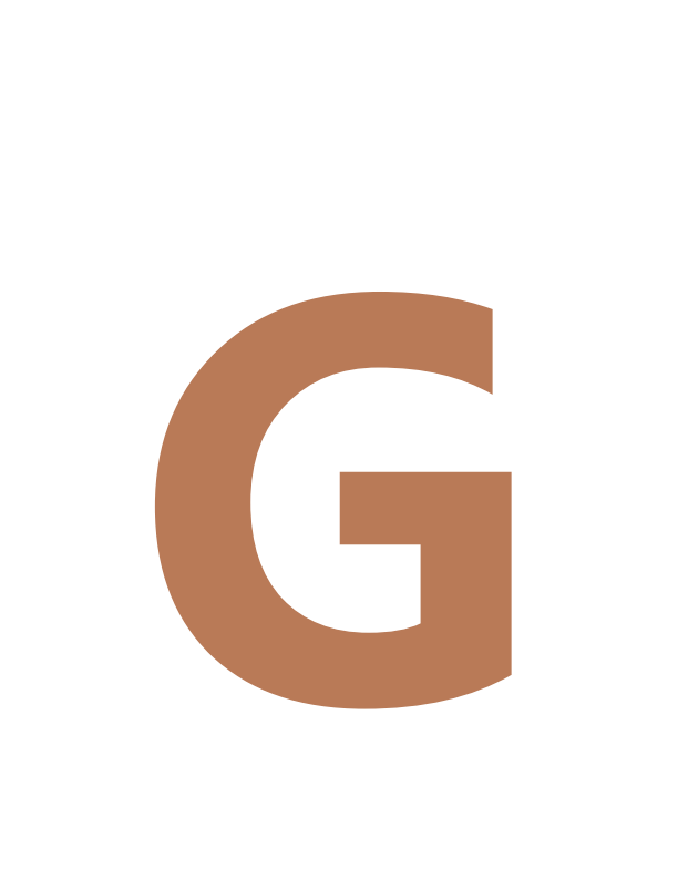 (G) Alphabet Monogram Cutout